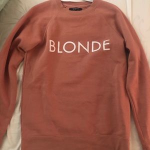 BLONDE crew neck sweater
